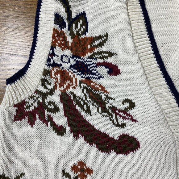 Vintage Beldoch Popper Sweater Vest Grandmacore Cottagecore USA - Picture 5 of 11
